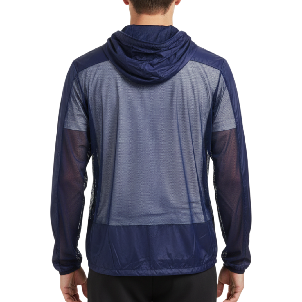 【muta】メッシュ切替 コンビネーションパーカー ネイビー M XXL(MUT-MMBC190806)