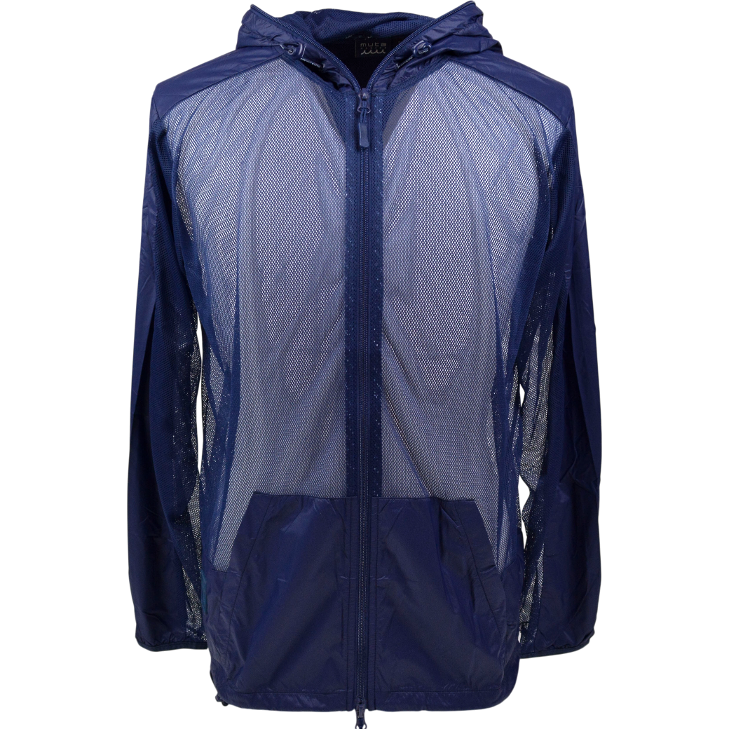 【muta】メッシュ切替 コンビネーションパーカー ネイビー M XXL(MUT-MMBC190806)