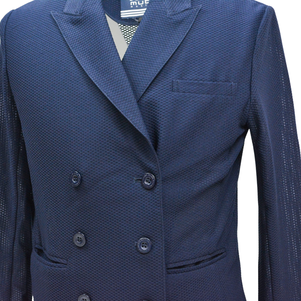 【muta】ストレッチメッシュ ダブルジャケット レディース ネイビー M(MUT-MMBC-200810)