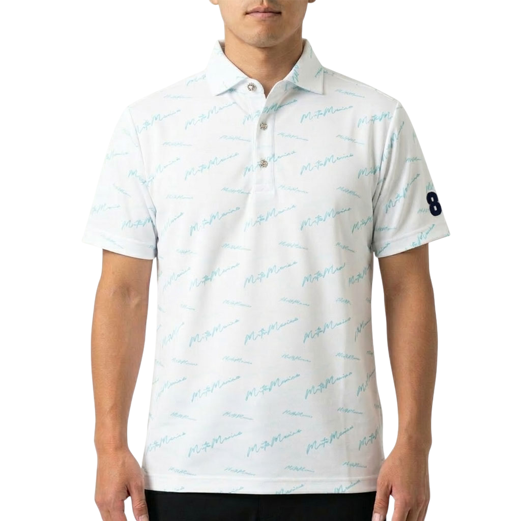 【muta】カーシブロゴ ポロシャツ ホワイト M(MUT-MMJC-446194)