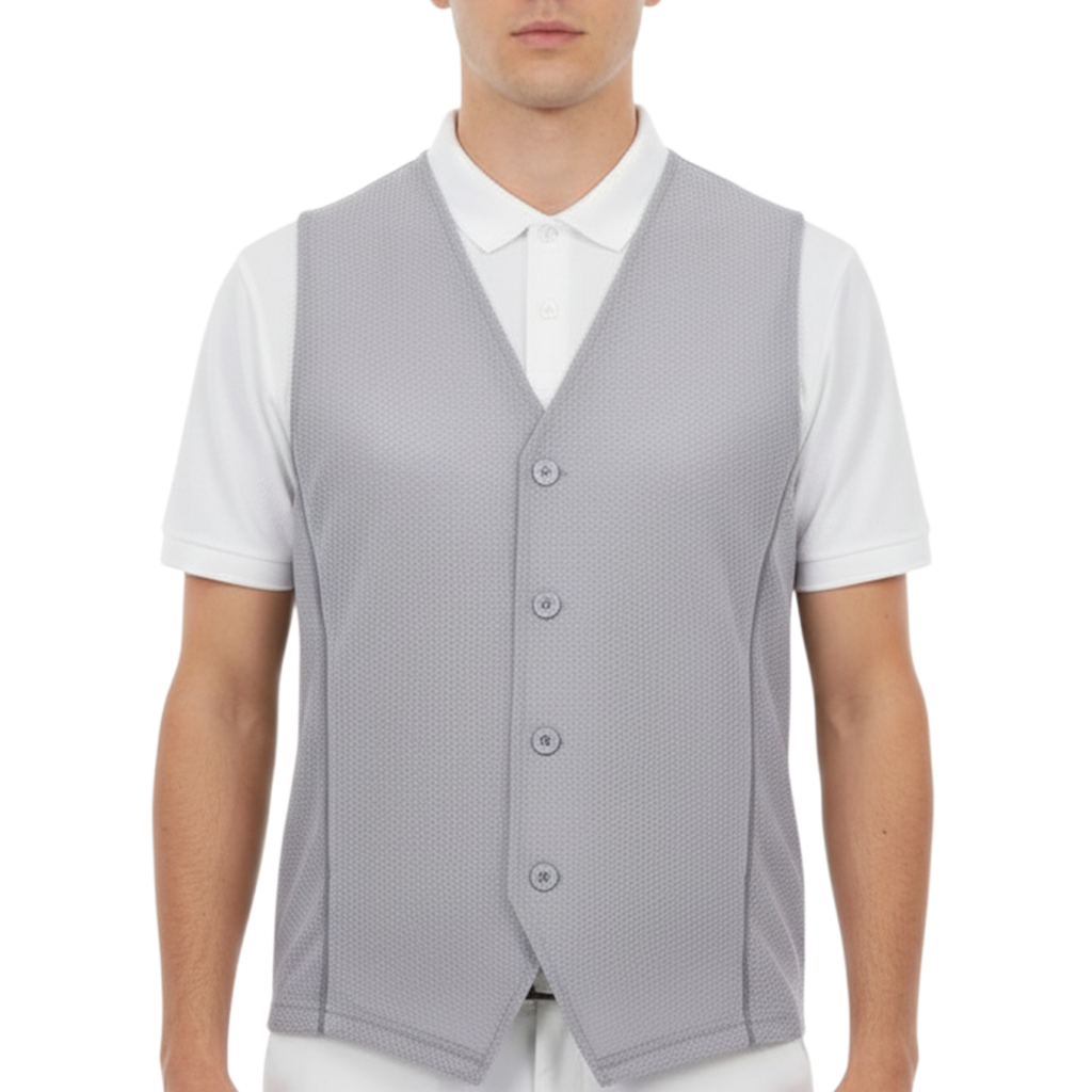 【muta】メッシュ ベスト グレー M L(MUT-MMBC180810)