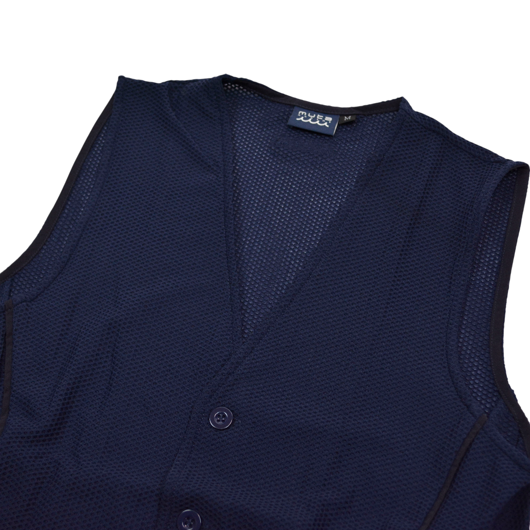 【muta】メッシュ ベスト ネイビー M L(MUT-MMBC180810)