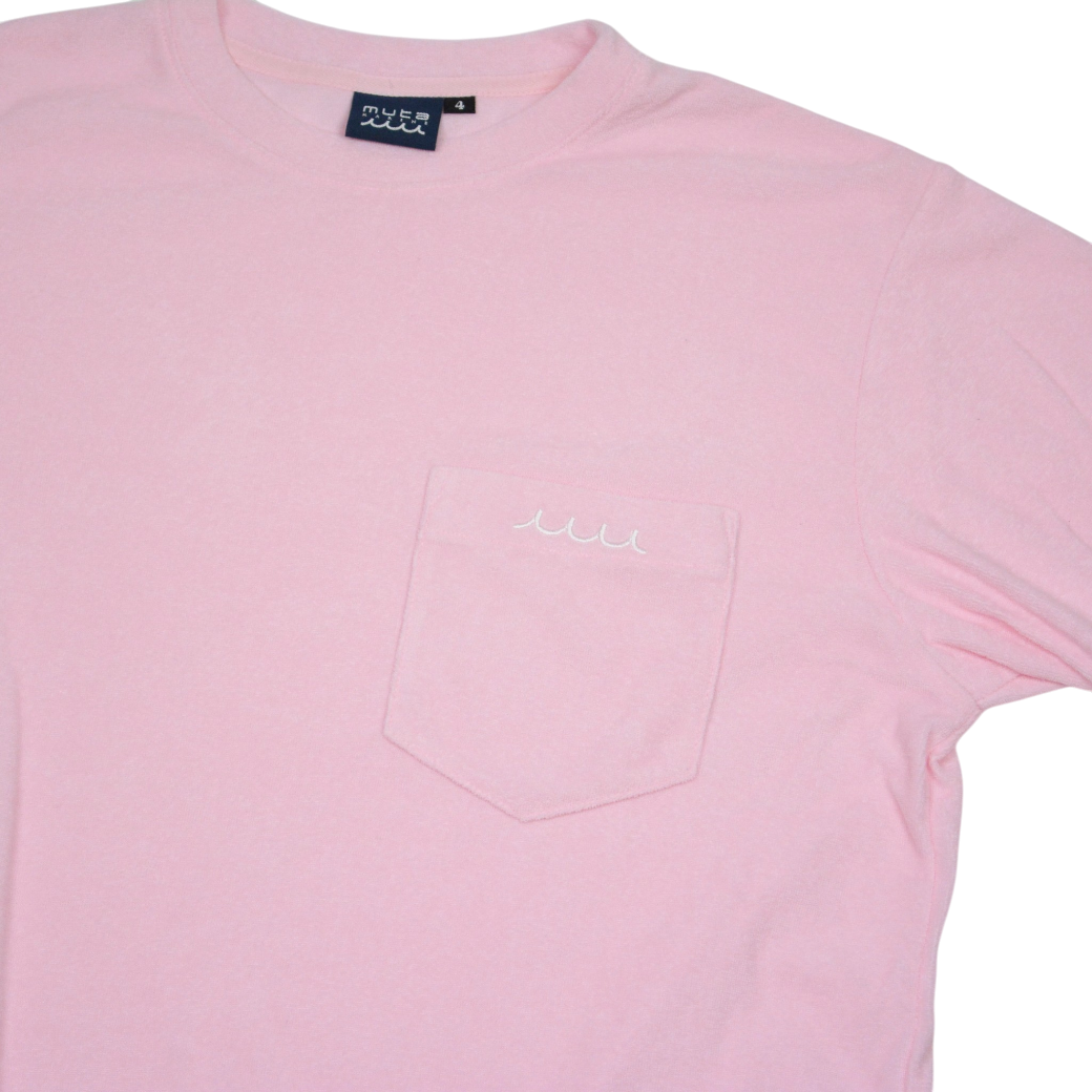 【muta】パイル Tシャツ ピンク S XL(MUT-MMJC434368)