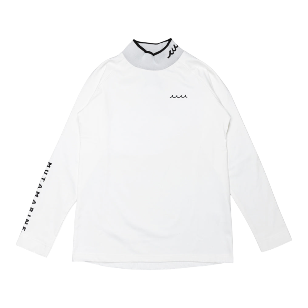 【MUTA】ナイロンジャージ モックネック プルオーバー WOMAN WH/BK(MUT-MGSG240152W)