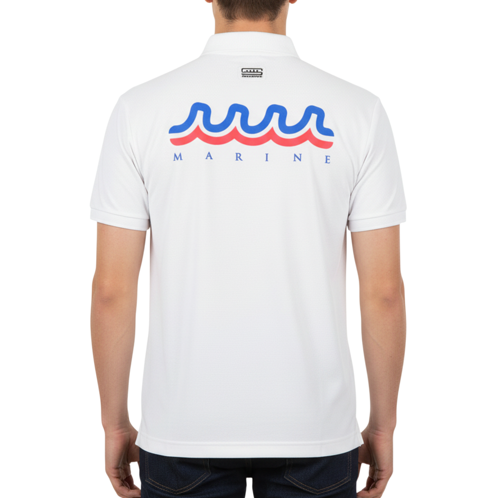 【muta】BACK TRICO WAVE ポロシャツ ホワイト L(MUT-MMAX446125)