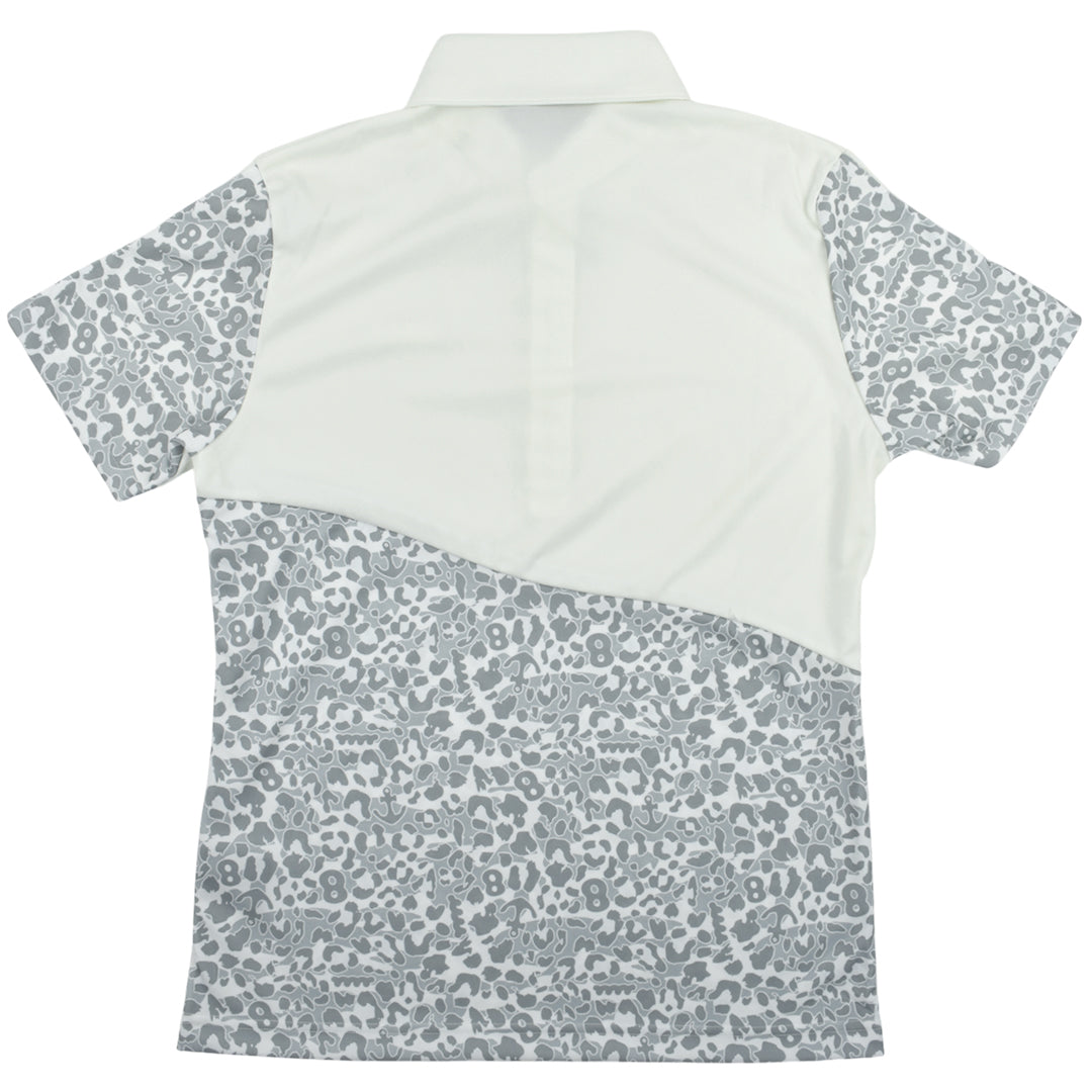 【MUTA】レオパードカラーブロックポロシャツ WHITE (MMJC-446075)