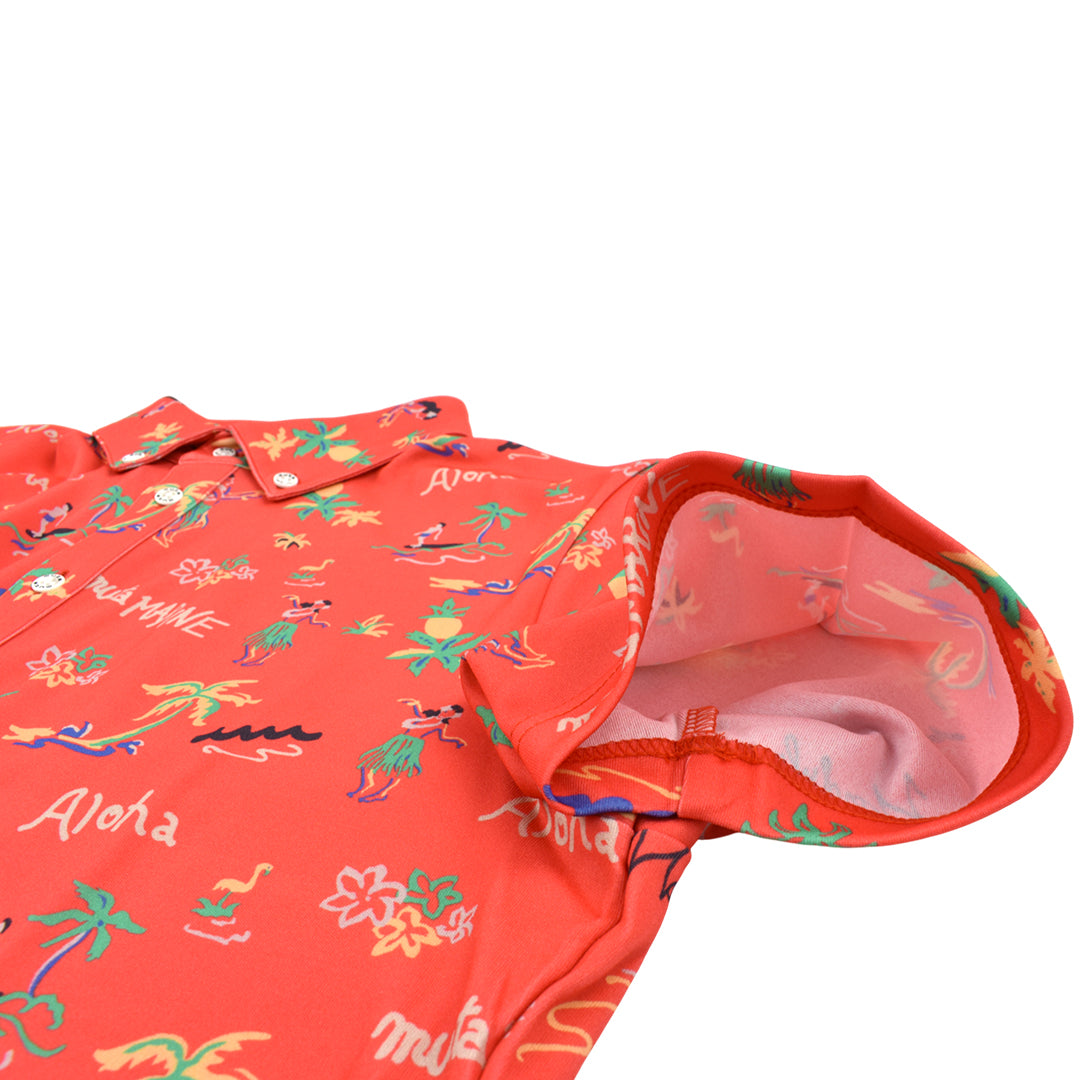 【MUTA】ハワイアン ポロシャツ ORANGE (MMJC-446187)