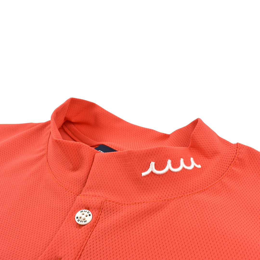 【MUTA】ハワイアン切替 モックネックシャツ ORANGE (MMJC-446198)