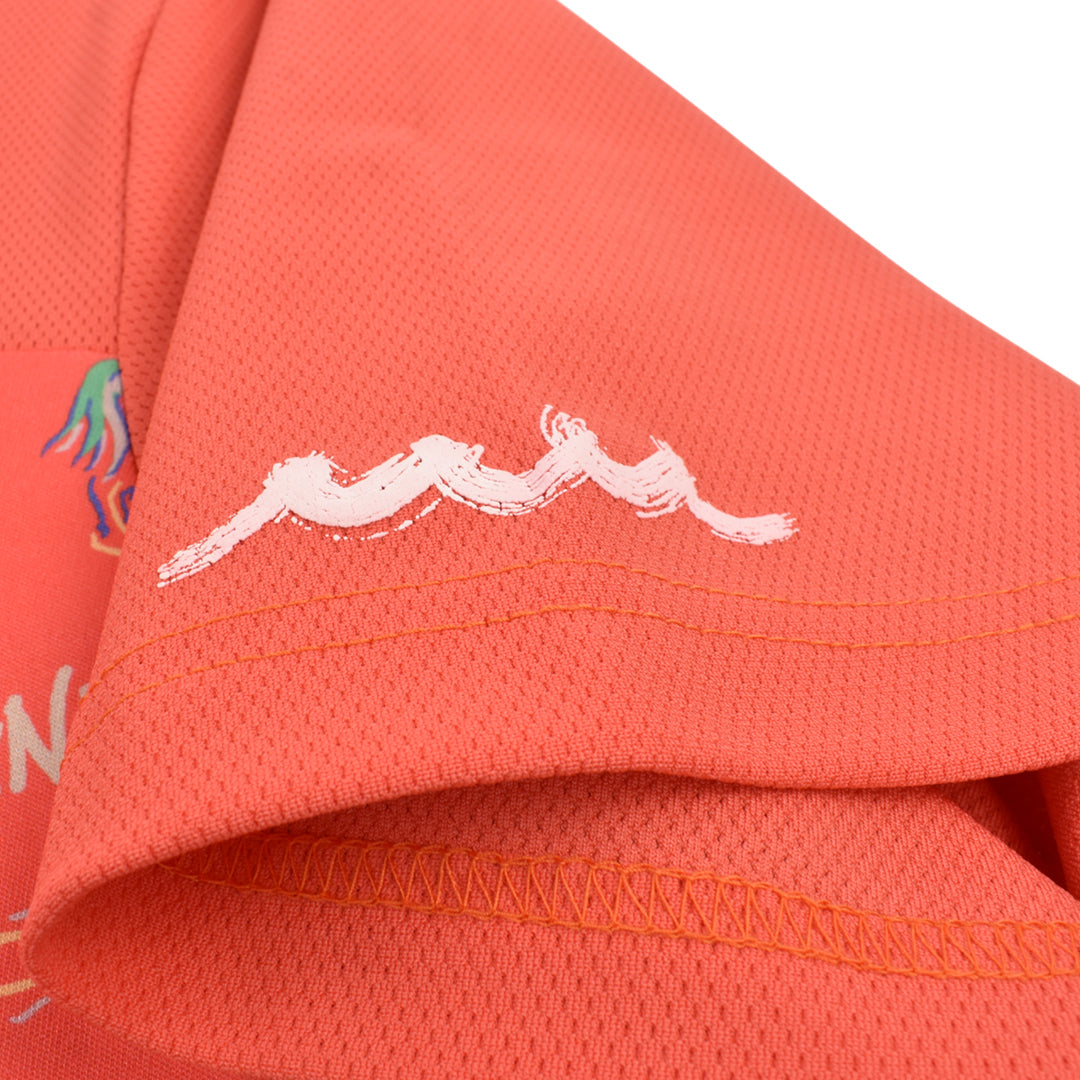 【MUTA】ハワイアン切替 モックネックシャツ ORANGE (MMJC-446198)