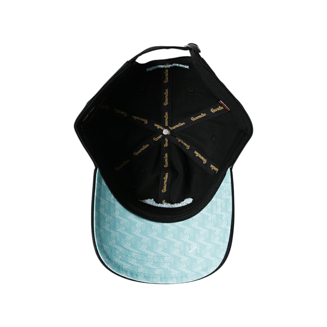 【Resurrection】ベーシックロゴキャップ 丸山茂樹プロエディション BLACK/MINT BLUE(RES-BF12CAP10MAR)
