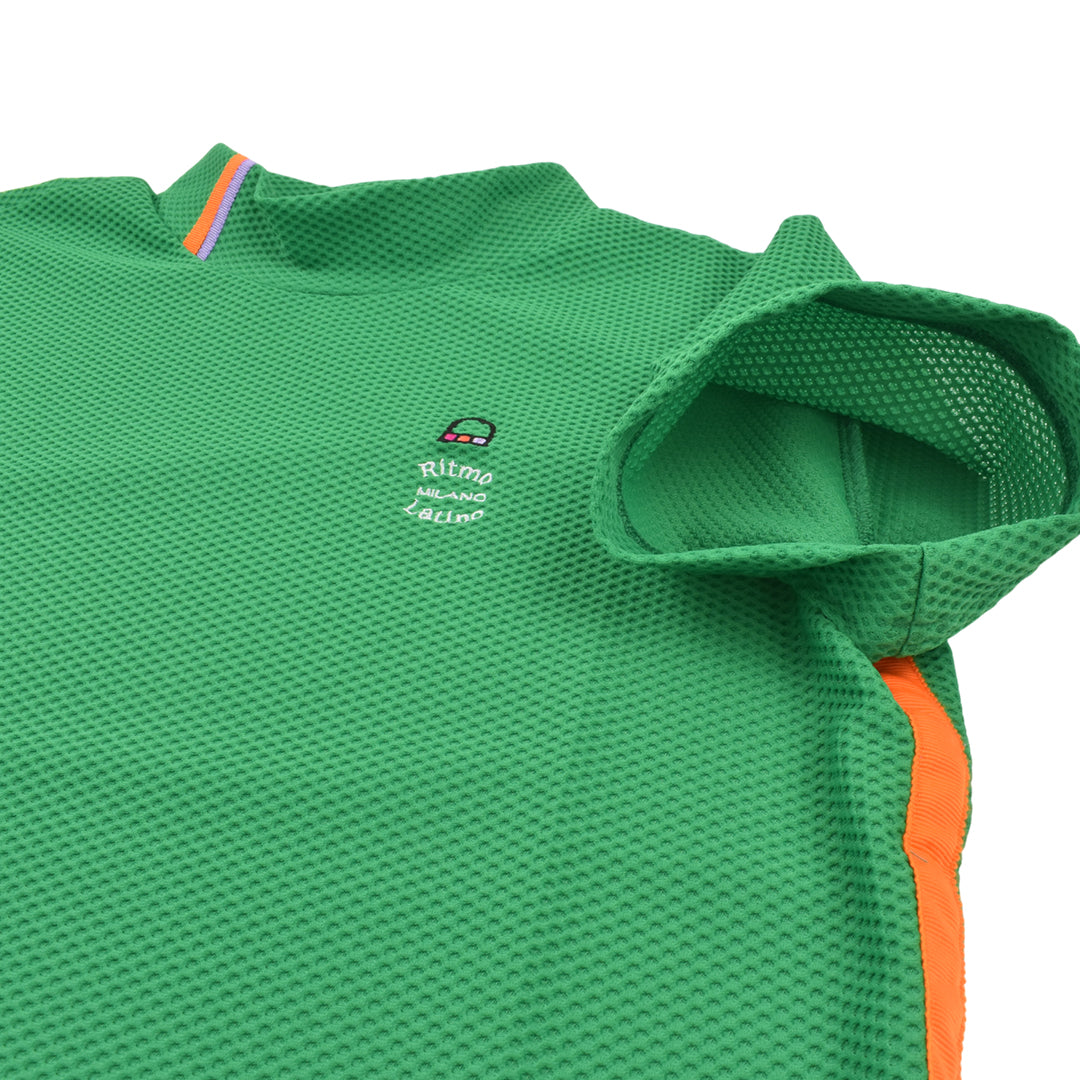 【Ritmo Latino MILANO】2025ss リトモラティーノ モック半袖シャツ メッシュ GREEN (RLT-RL01)