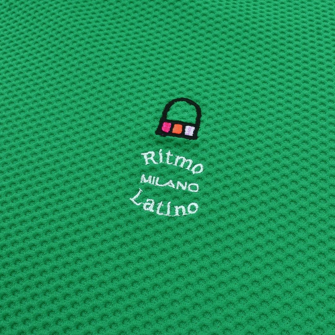 【Ritmo Latino MILANO】2025ss リトモラティーノ モック半袖シャツ メッシュ GREEN (RLT-RL01)