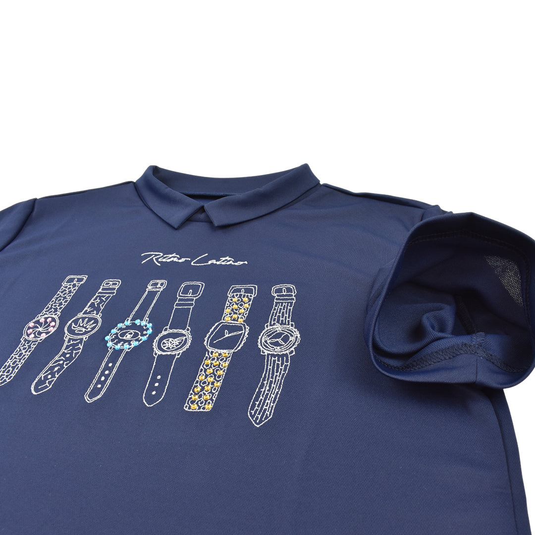 【Ritmo Latino MILANO】2025ss リトモラティーノ 半袖ポロシャツ NAVY (RLT-RL02)