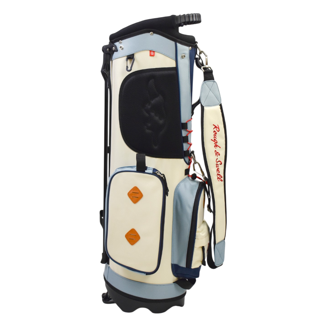 【EVEN8月号掲載】rough&swell MOUNTAIN CADDY キャディバッグ IVORY (ROU-RSA26014)