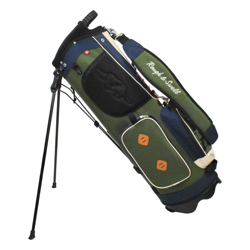 【EVEN8月号掲載】rough&swell MOUNTAIN CADDY キャディバッグ OLIVE (ROU-RSA26014)