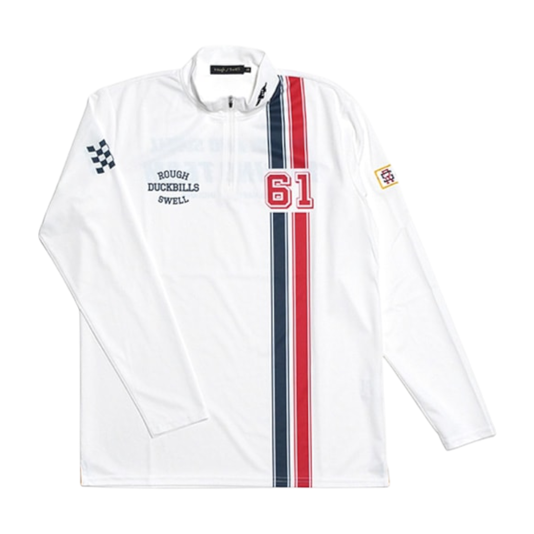 【rough&swell】INDY ZIP MOCK L.S. モックネック WHITE M (ROU-RSM25218)