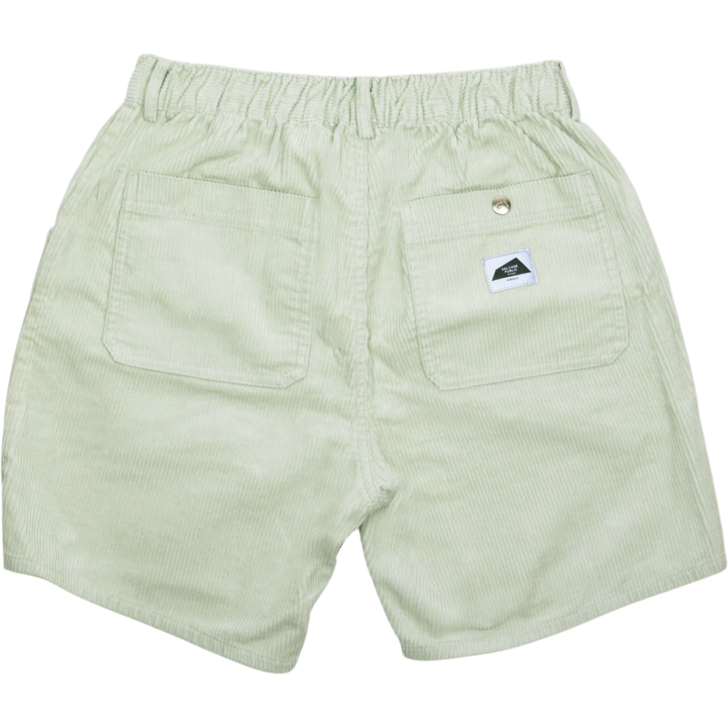 【SALVAGE PUBLIC】Uka Corduroy (8W) Shorts ルーズフィット コーデュロイ ショートパンツ Sage S(SAP-SVKS3023)