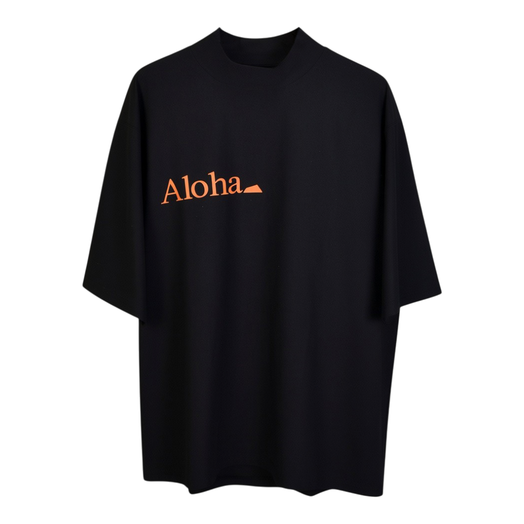 【SALVAGE PUBLIC】モックネック Tシャツ ブラック S(SAP-SVKS3027)