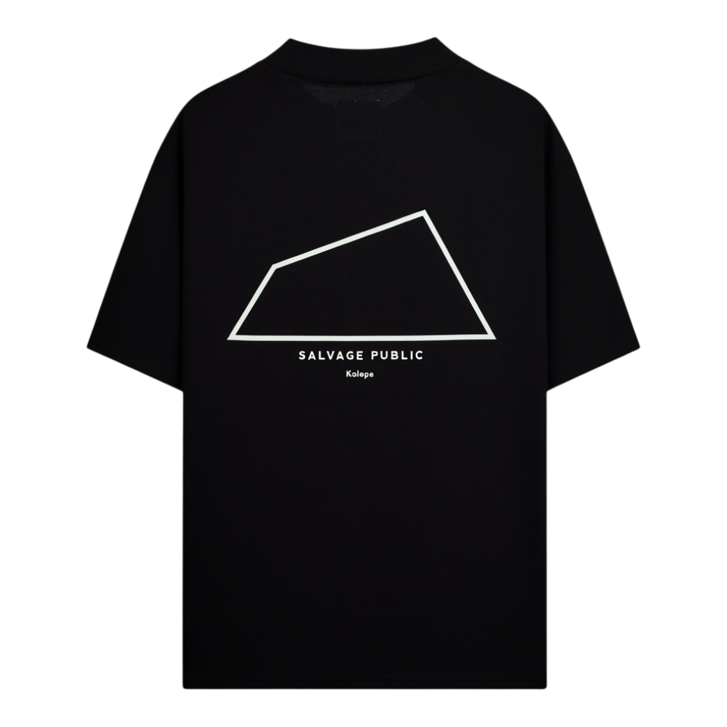 【SALVAGE PUBLIC】モックネック Tシャツ ブラック M(SAP-SVKS4011)