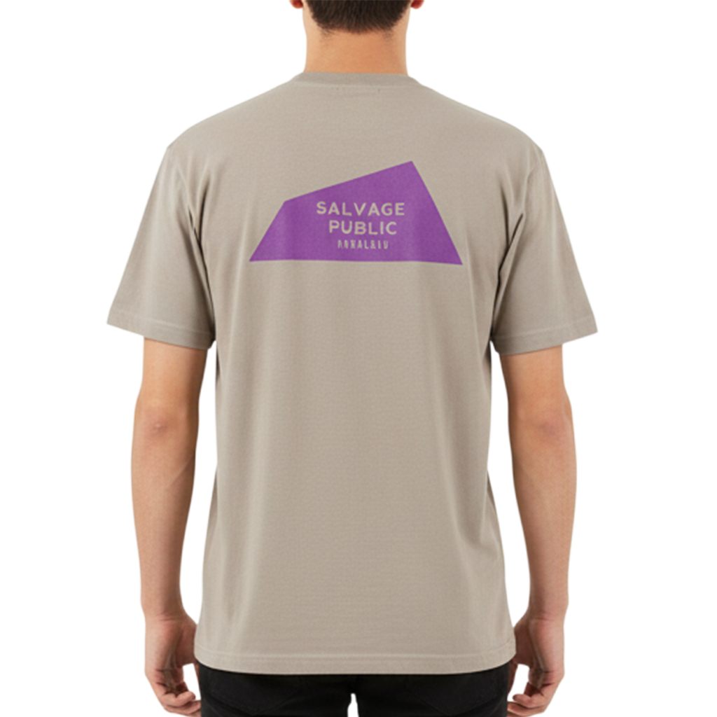 【SALVAGE PUBLIC】クルーネック Tシャツ グレージュ S(SAP-SPSV4SS028)