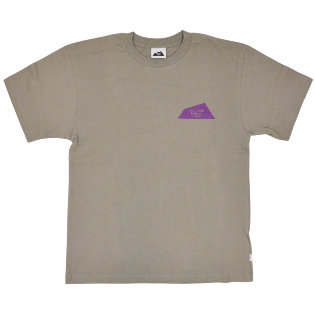 【SALVAGE PUBLIC】クルーネック Tシャツ グレージュ S(SAP-SPSV4SS028)