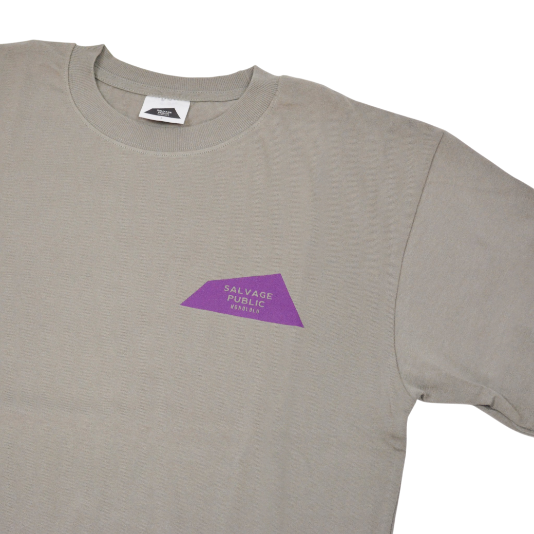 【SALVAGE PUBLIC】クルーネック Tシャツ グレージュ S(SAP-SPSV4SS028)