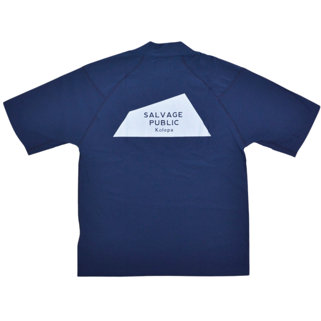 【SALVAGE PUBLIC】モックネック Tシャツ ネイビー S M L(SAP-SVKS3026)
