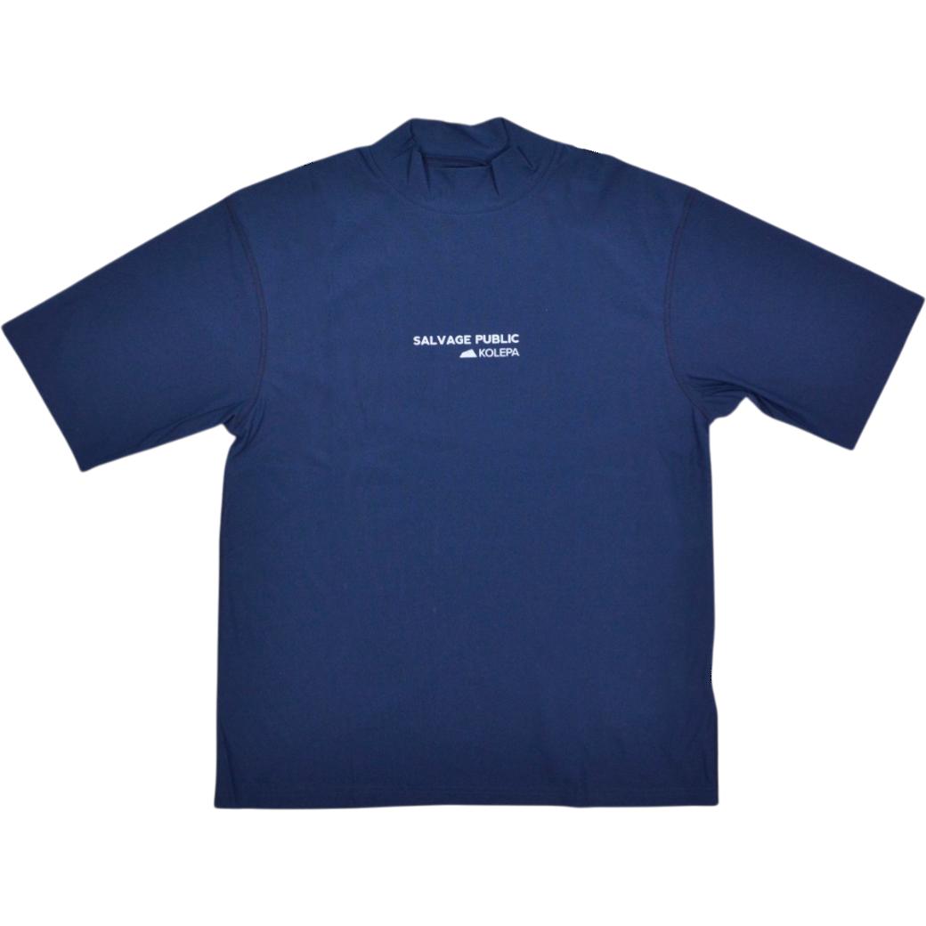 【SALVAGE PUBLIC】モックネック Tシャツ ネイビー S M L(SAP-SVKS3026)