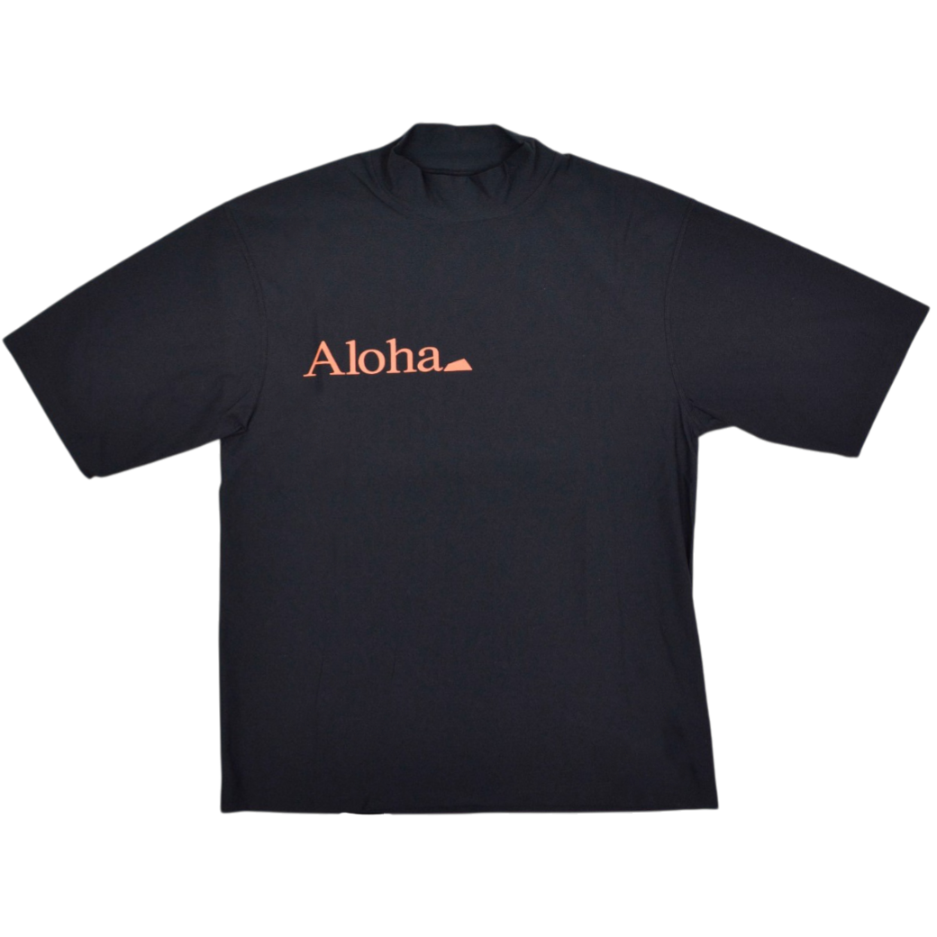 【SALVAGE PUBLIC】モックネック Tシャツ ブラック S(SAP-SVKS3027)