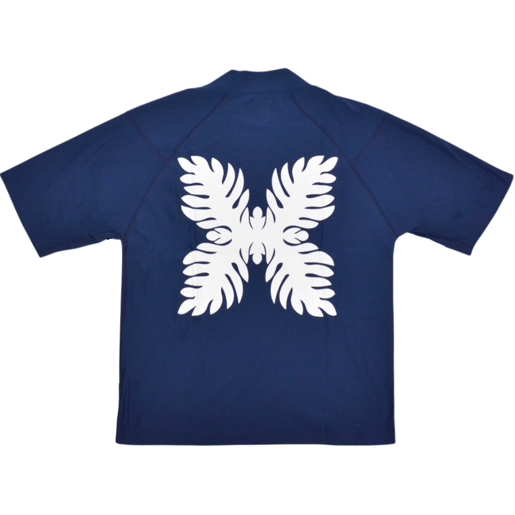 【SALVAGE PUBLIC】モックネック Tシャツ ネイビー M L(SAP-SVKS3027)