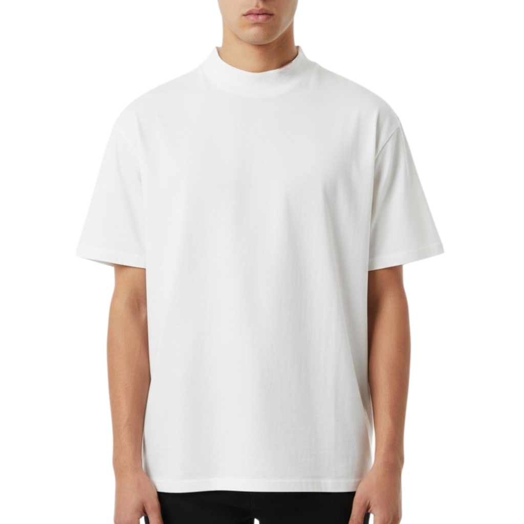 【SALVAGE PUBLIC】モックネック Tシャツ ホワイト M L(SAP-SVKS4011)