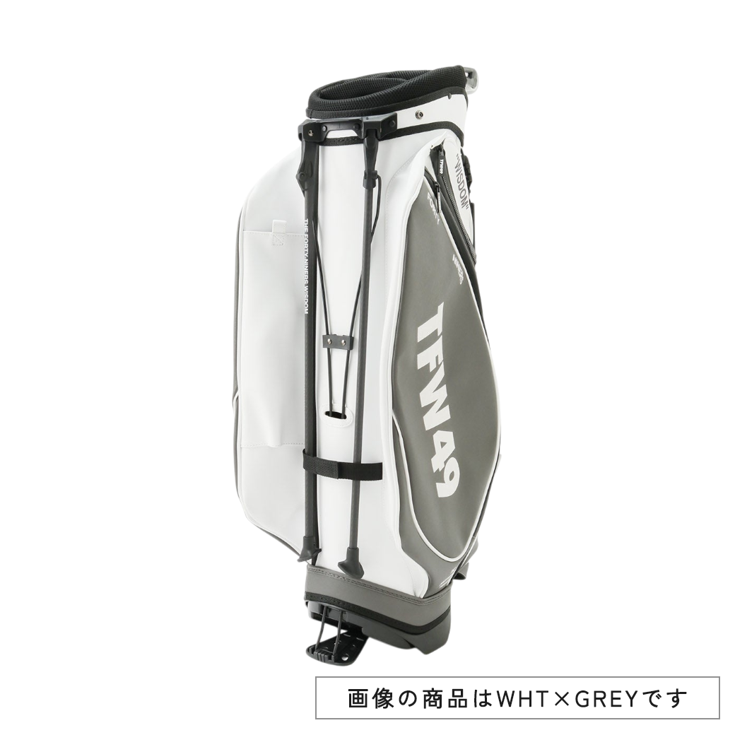 【TFW49】LEATHER CADDIE BAG キャディバッグ BLKxGREIGE (TFW-T132610004)