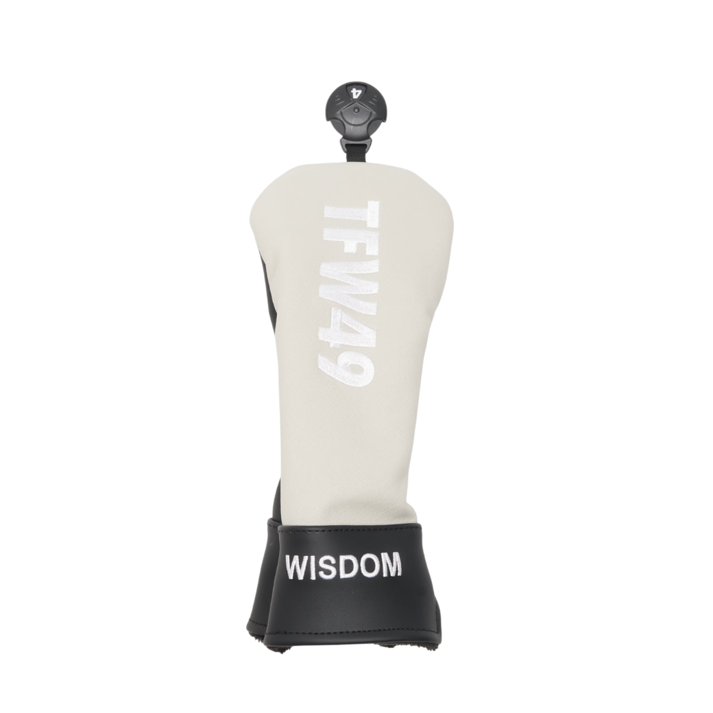 【TFW49】LEATHER HEAD COVER UT ユーティリティ用 ヘッドカバー BLKxGREIGE (TFW-T132610007)
