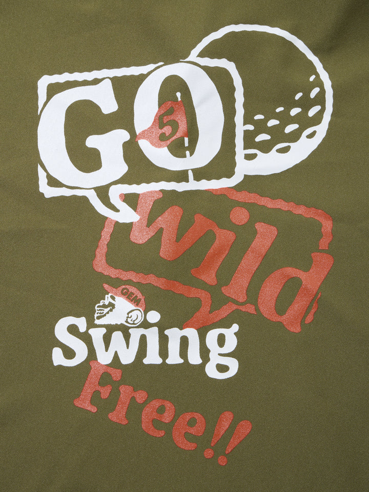 【GREEN EDGE MONKEYS】Stretch kanoko long sleeve polo ポロシャツ KHAKI (ZZGEM-60363001)