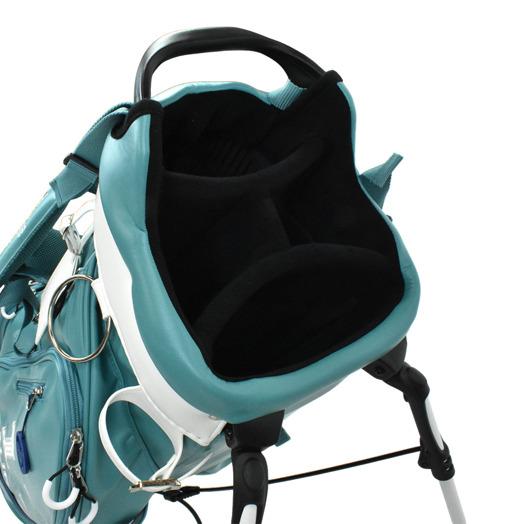 【数量限定再販】イエローロブスター Yellow Lobster スタンド式キャディバッグ U-LEATHER オーシャンサイドブルー Oceanside Blue(YL-CBSN105-BL)