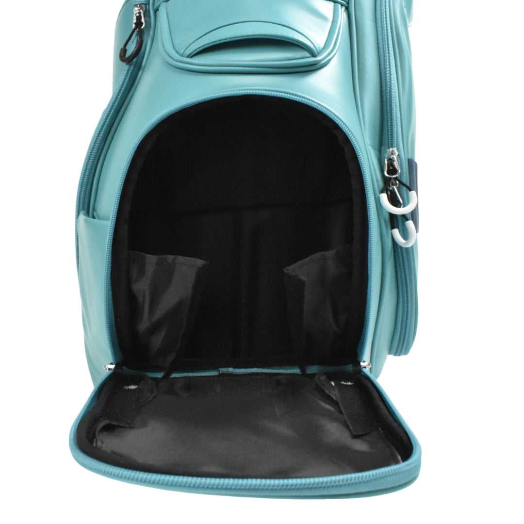 【数量限定再販】イエローロブスター Yellow Lobster スタンド式キャディバッグ U-LEATHER オーシャンサイドブルー Oceanside Blue(YL-CBSN105-BL)