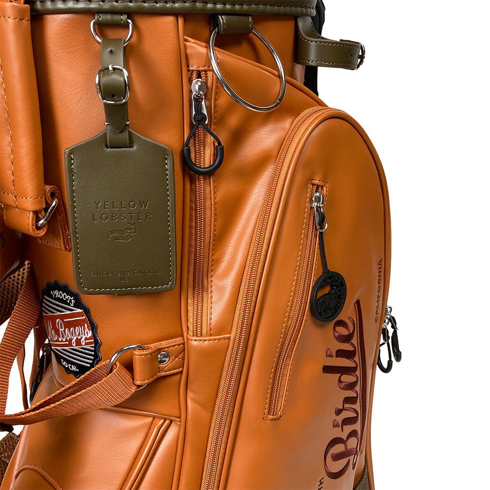 【数量限定再販】イエローロブスター Yellow Lobster スタンド式キャディバッグ U-LEATHER ラグナオレンジ Laguna Orange(YL-CBSN105-OR)