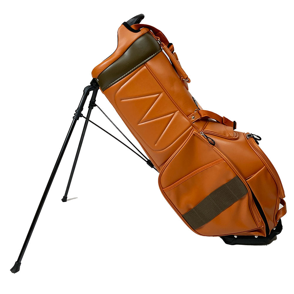【数量限定再販】イエローロブスター Yellow Lobster スタンド式キャディバッグ U-LEATHER ラグナオレンジ Laguna Orange(YL-CBSN105-OR)
