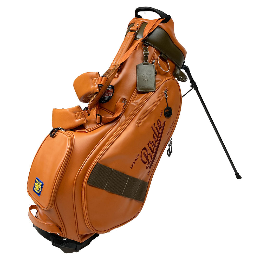 【数量限定再販】イエローロブスター Yellow Lobster スタンド式キャディバッグ U-LEATHER ラグナオレンジ Laguna Orange(YL-CBSN105-OR)