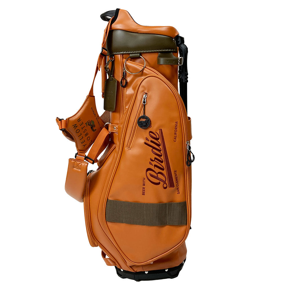 【数量限定再販】イエローロブスター Yellow Lobster スタンド式キャディバッグ U-LEATHER ラグナオレンジ Laguna Orange(YL-CBSN105-OR)