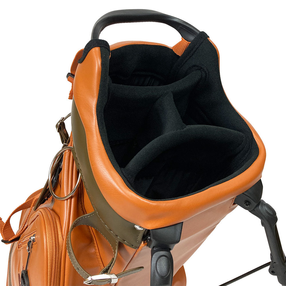 【数量限定再販】イエローロブスター Yellow Lobster スタンド式キャディバッグ U-LEATHER ラグナオレンジ Laguna Orange(YL-CBSN105-OR)