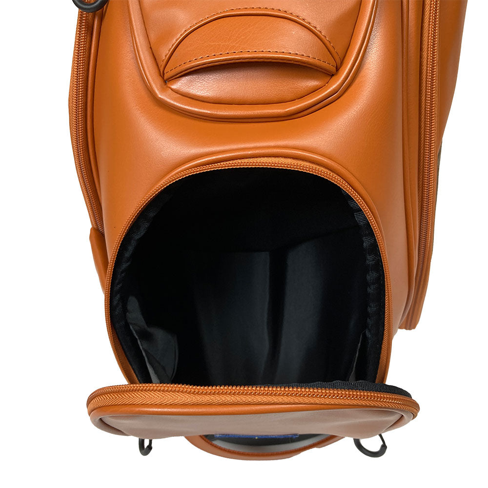 【数量限定再販】イエローロブスター Yellow Lobster スタンド式キャディバッグ U-LEATHER ラグナオレンジ Laguna Orange(YL-CBSN105-OR)