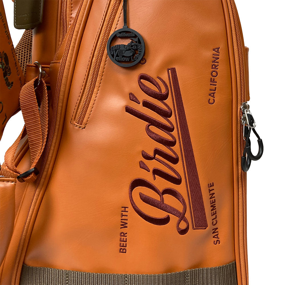 【数量限定再販】イエローロブスター Yellow Lobster スタンド式キャディバッグ U-LEATHER ラグナオレンジ Laguna Orange(YL-CBSN105-OR)