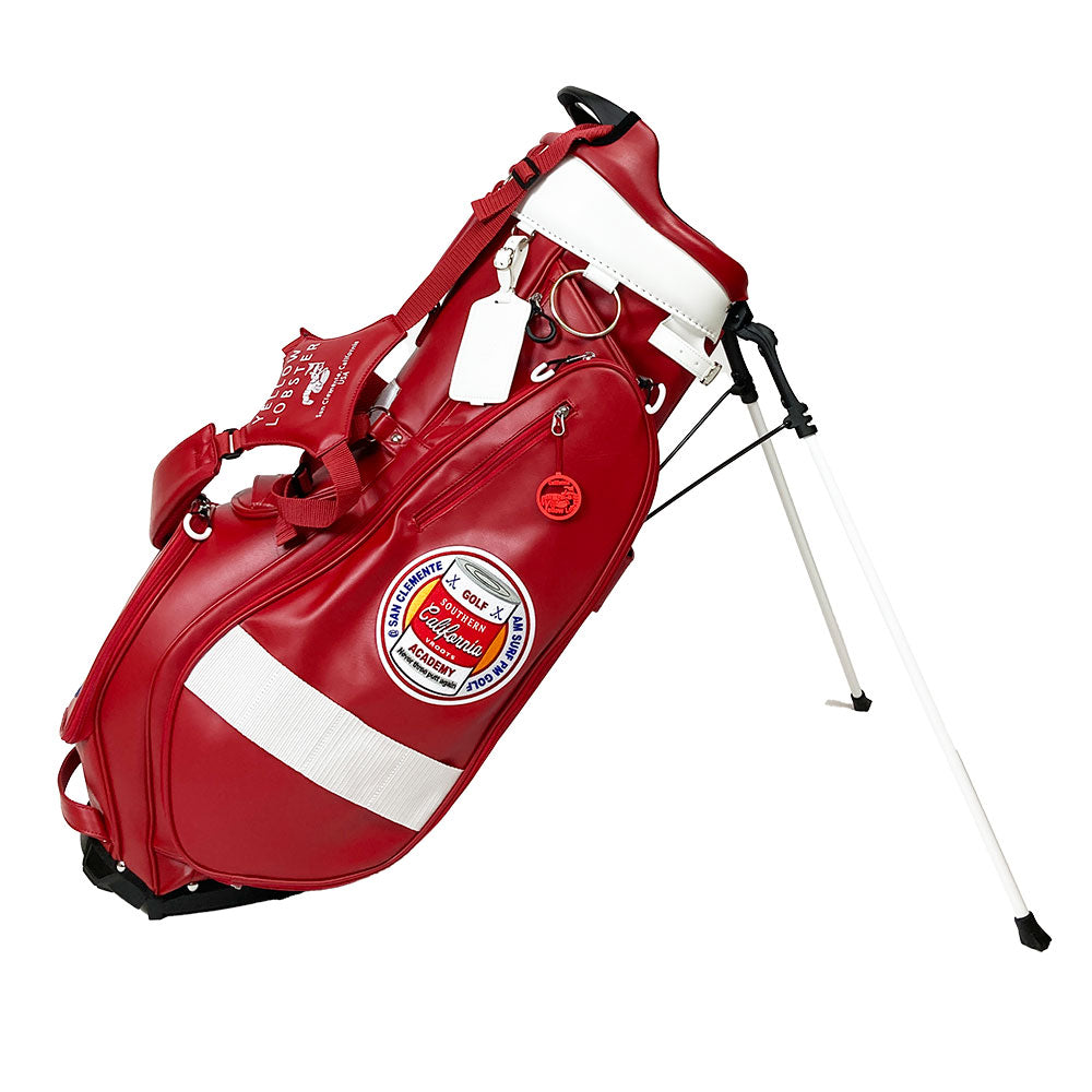 【数量限定再販】イエローロブスター Yellow Lobster スタンド式キャディバッグ U-LEATHER アナハイムレッド Anaheim Red(YL-CBSN105-RD)