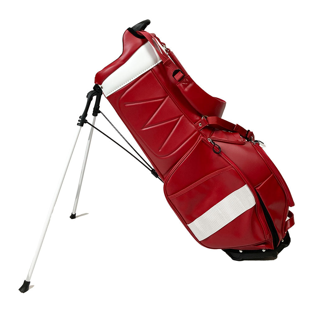 【数量限定再販】イエローロブスター Yellow Lobster スタンド式キャディバッグ U-LEATHER アナハイムレッド Anaheim Red(YL-CBSN105-RD)