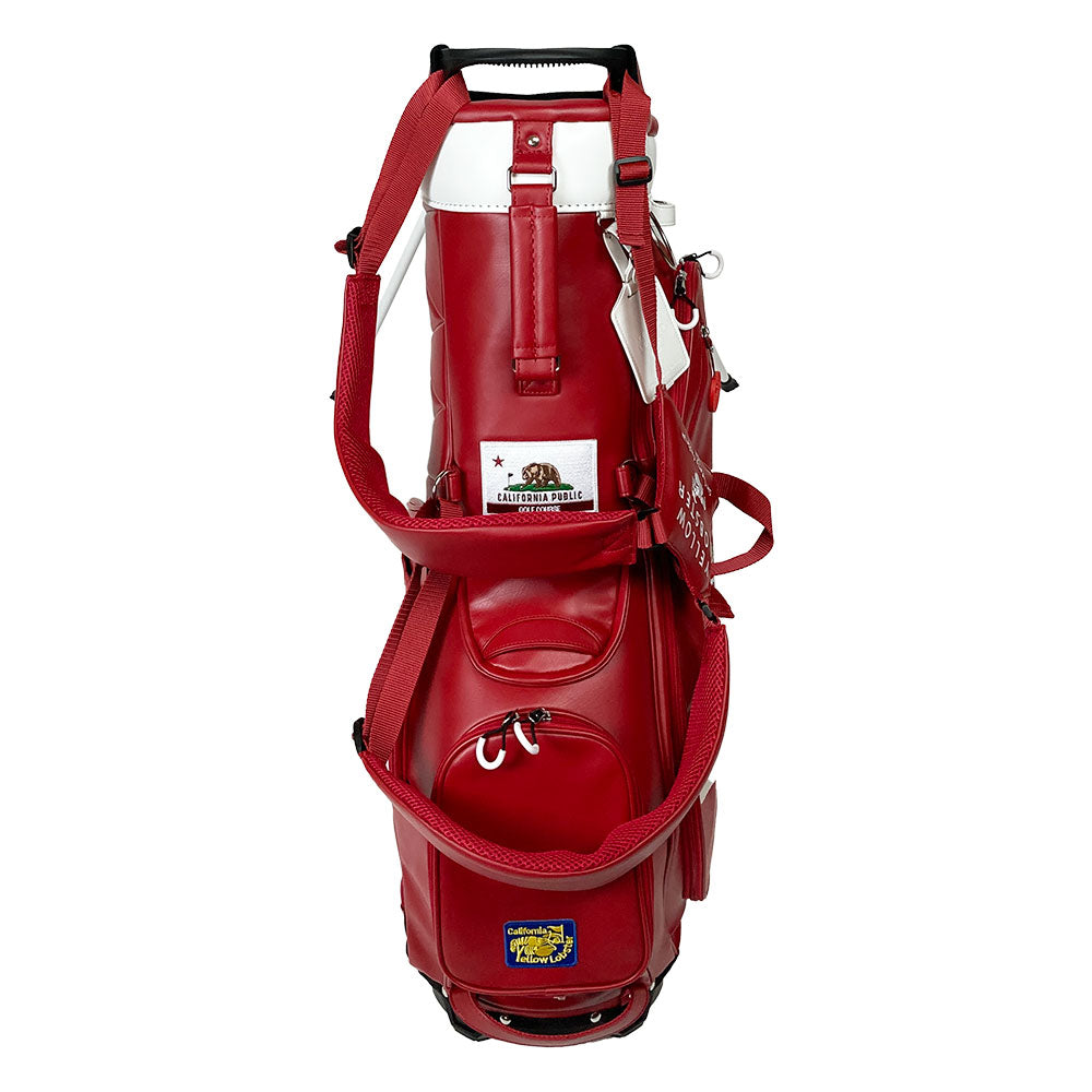 【数量限定再販】イエローロブスター Yellow Lobster スタンド式キャディバッグ U-LEATHER アナハイムレッド Anaheim Red(YL-CBSN105-RD)