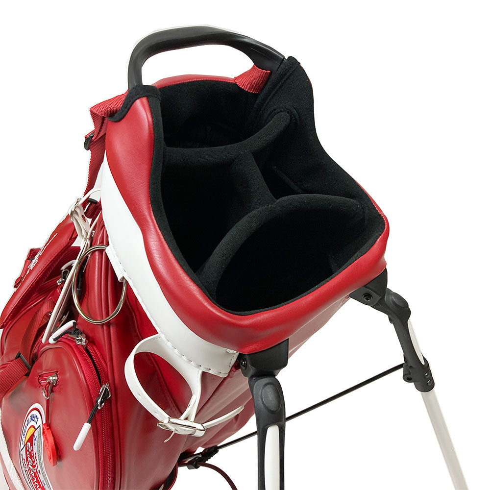 【数量限定再販】イエローロブスター Yellow Lobster スタンド式キャディバッグ U-LEATHER アナハイムレッド Anaheim Red(YL-CBSN105-RD)