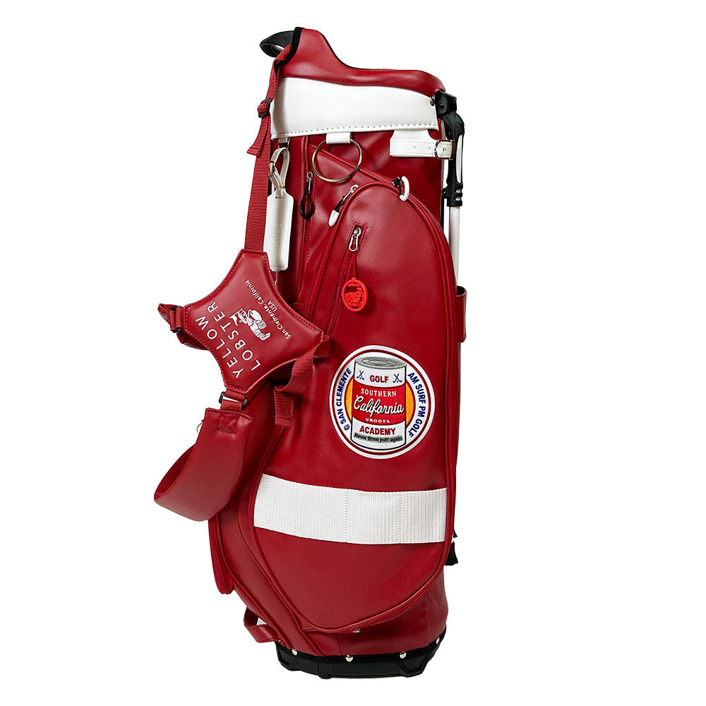 【数量限定再販】イエローロブスター Yellow Lobster スタンド式キャディバッグ U-LEATHER アナハイムレッド Anaheim Red(YL-CBSN105-RD)