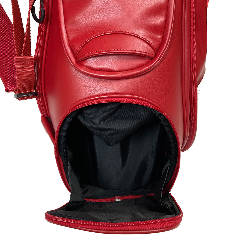 【数量限定再販】イエローロブスター Yellow Lobster スタンド式キャディバッグ U-LEATHER アナハイムレッド Anaheim Red(YL-CBSN105-RD)