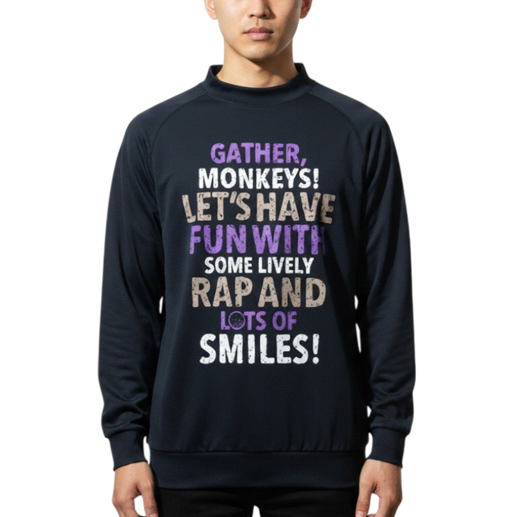 【GREEN EDGE MONKEYS】Mock neck long sleeve ロングスリーブTシャツ BLACK (ZZGEM-60353004)